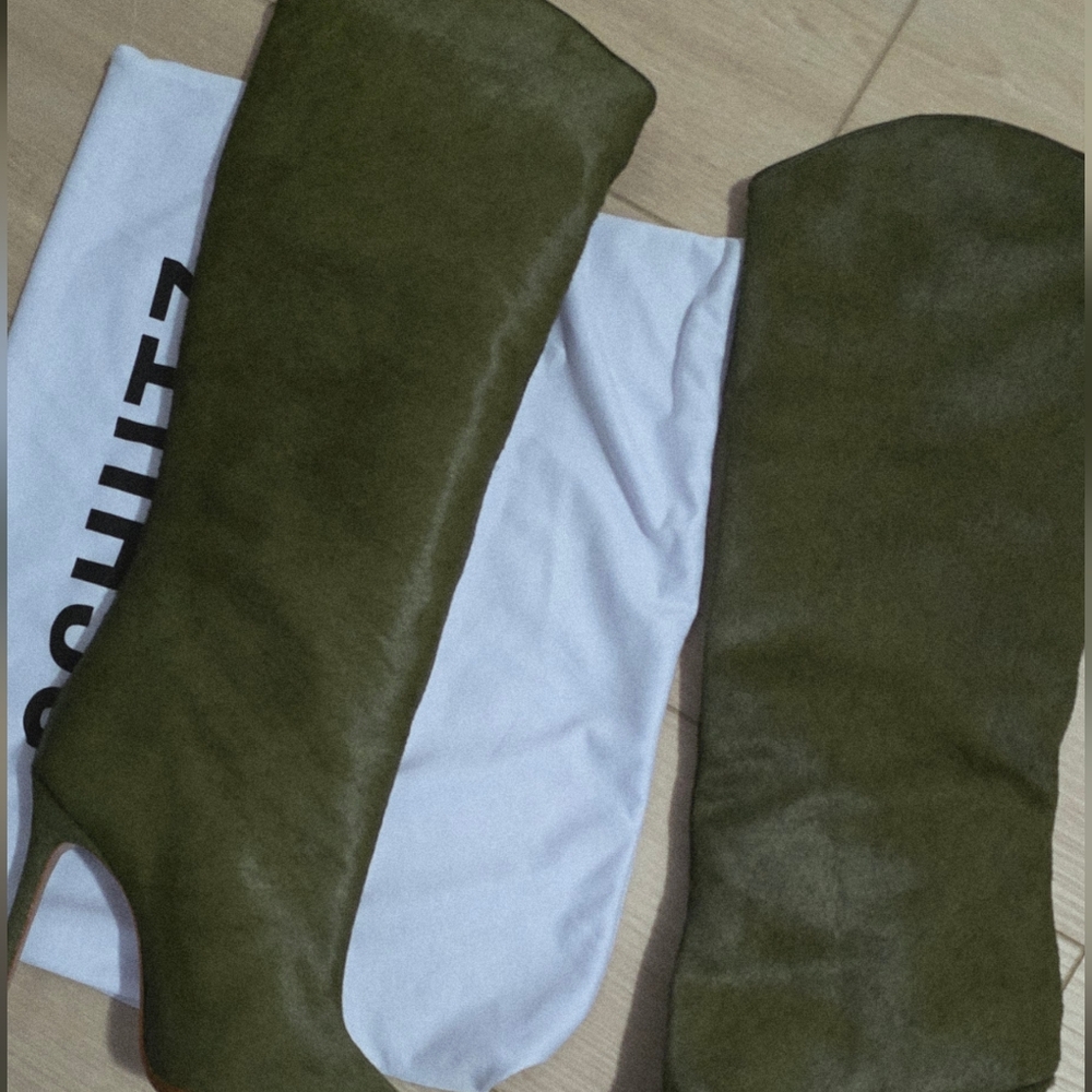Schutz Maryana pointed toe calf hair high heel boots - Picture 3 of 4